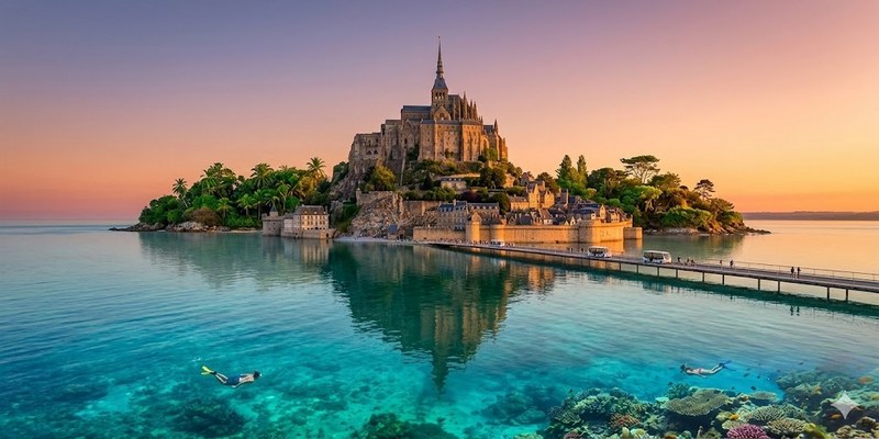 Kỳ quan Di sản Gothic – Tu viện đảo Mont Saint-Michel